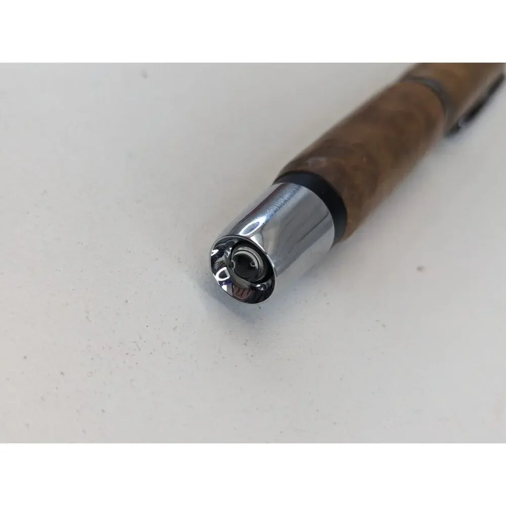 Hand Turned Pen Light‎ - Chrome Finish Teal Marble Acrylic Body
